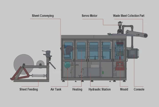 plastic cup thermoforming making machine plastic cup thermoforming making machine