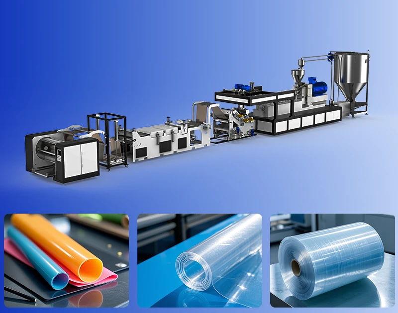 Plastic sheet extrusion machines