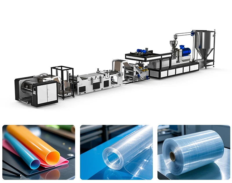 Plastic sheet extrusion machines